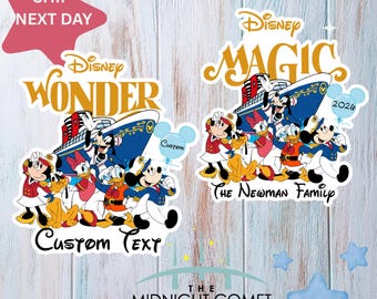 Personalized Disney Cruise Line 2026 Magnet, Mickey and friends Family Cruise Magnet, Family sign Disney Wish Dream Treasure Fantasy magnet