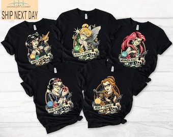 Disney Rocker Princess Shirt, Disney Punk Princess Shirt, Tattoo Disney Princess Shirt, Villains Princess Disney Shirt, Disney Trip Shirt