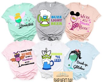 Disney All Characters Drinking Shirts, Drinking Princess Shirt, Disney Mickey and Friends, Star wars, Epcot Festival 2026 Wine Beer Shirt