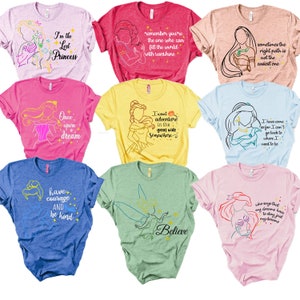 Princess Shirts, Princess Quotes Shirt, Disney Princess, Disney princess shirts, Disneyland shirt, Disney Princess Gift