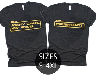 Camicia di Star Wars, camicia di Disneyworld Star Wars, camicia di testa di Topolino di Starwars, camicia di Star Wars con orecchie di Topolino, camicia di coppia Disney