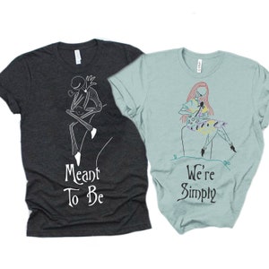 Disney honeymoon shirts, Couples Disney shirts, Just married Disney, Disney matching shirts, Jack and Sally shirts, Disney wedding shirts