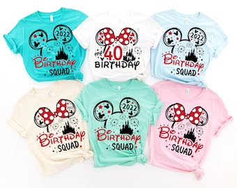 Custom Disney 40th Birthday Shirt, Disney Birthday Squad Tee