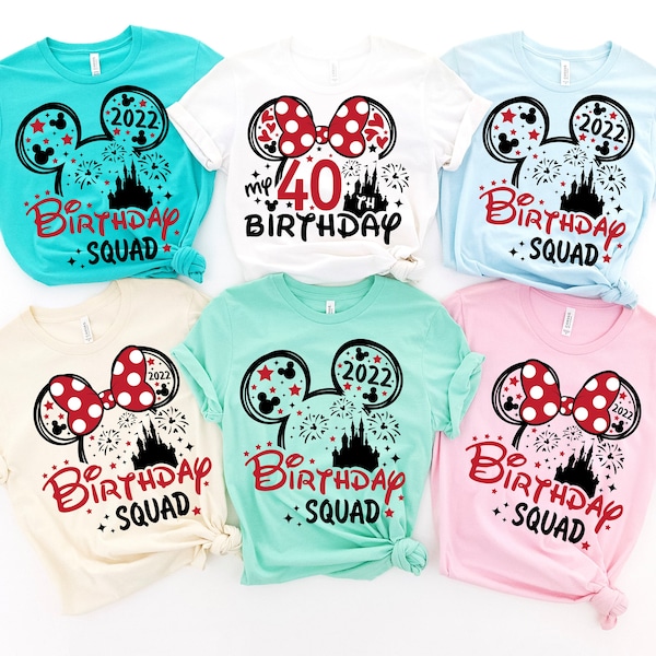 Custom Forty Years Old Shirt, Minnie Mickey Birthday Squad, Personalized Disney 40th Birthday Shirt, My 40th Birthday,Gift For 40th Birthday