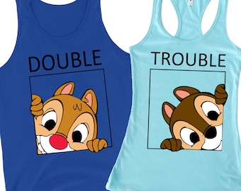 Chip and Dale shirt, Double Trouble Shirt, Disney Couple Shirts, Disney Family Shirts, Valentine's Day Shirt, Disney Vacation shirt