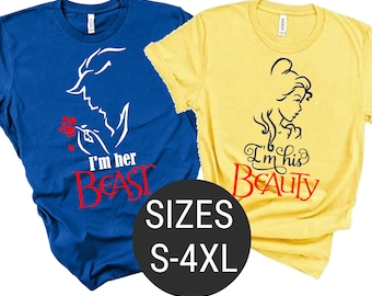 His beauty her Beast shirts, Disney couple shirt, Couples shirts, Matching disney shirts, Beauty and The Beast couple shirt, Disney shirts