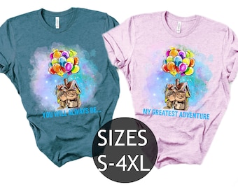 You Will Always Be My Greatest Adventure Shirt, Up Movie Couple Tees, Carl and Ellie Valentine Tee, Up Movie Valentines Tee, Anniversary Tee