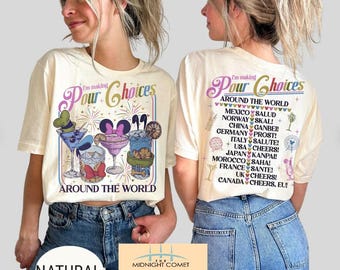 Camiseta "Estoy tomando decisiones", camiseta "La vuelta al mundo", camiseta "Epcot Drinking", camiseta "Disney Epcot", Epcot World Tour, camiseta "Disney Family Vacation"