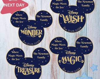 Personalisierte Disney Cruise Plaque Magnet Schiff Name Türmagnet