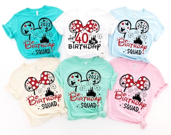 Disney Birthday Girl and Boy Shirt, Disney Birthday Family Shirt, Disney Trip 2026, Disney Birthday Squad Shirt, Disney Birthday Girl Shirts