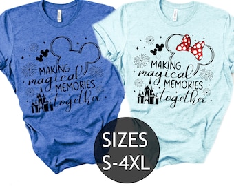 Making Magical Memories Together with Ears | Mommy and Me Shirt | Family Vacation Tee | Many Print Colors | Each Shirt Sold Separately