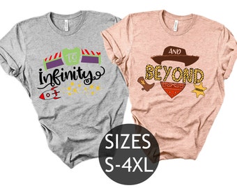 Matching shirts, to infinity and beyond t-shirts, best friends shirts, buzz and woody, couples shirts, best friends shirt, disney plus size