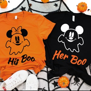 Mickey and Minnie Halloween Shirt, Mouse Halloween Shirt, Halloween Couple Shirt, Disney Couple Halloween Tee, Halloween Matching Family Tee