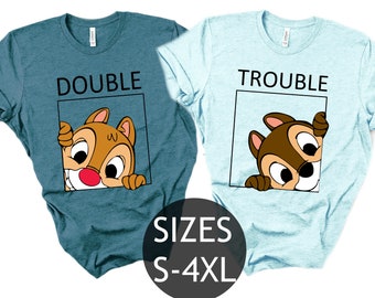 Chip and Dale Shirt, Double Trouble Shirt, Disney Couple Shirts, Disney Family Shirts, Disney Halloween Shirt, Disney Matching Shirt