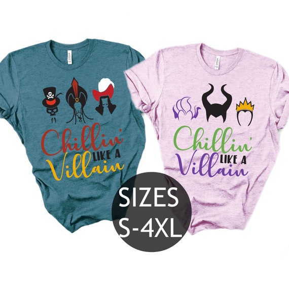 Chillin' Like a Villain Shirt, Maleficent Shirt, Sleeping Beauty, Disney Villain, Disney Couple Shirt, Disney Halloween Shirt, Couples Gifts