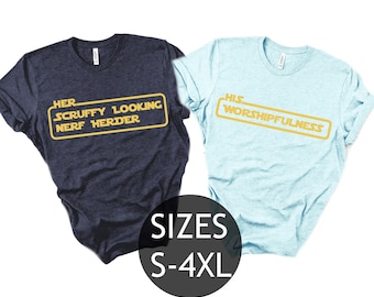 T-shirt coppia Star Wars, camicia coppia R2D2 BB8, camicia Disney Star Wars, camicia Star Wars, camicia coppia Topolino Minnie, camicia coppia Disney