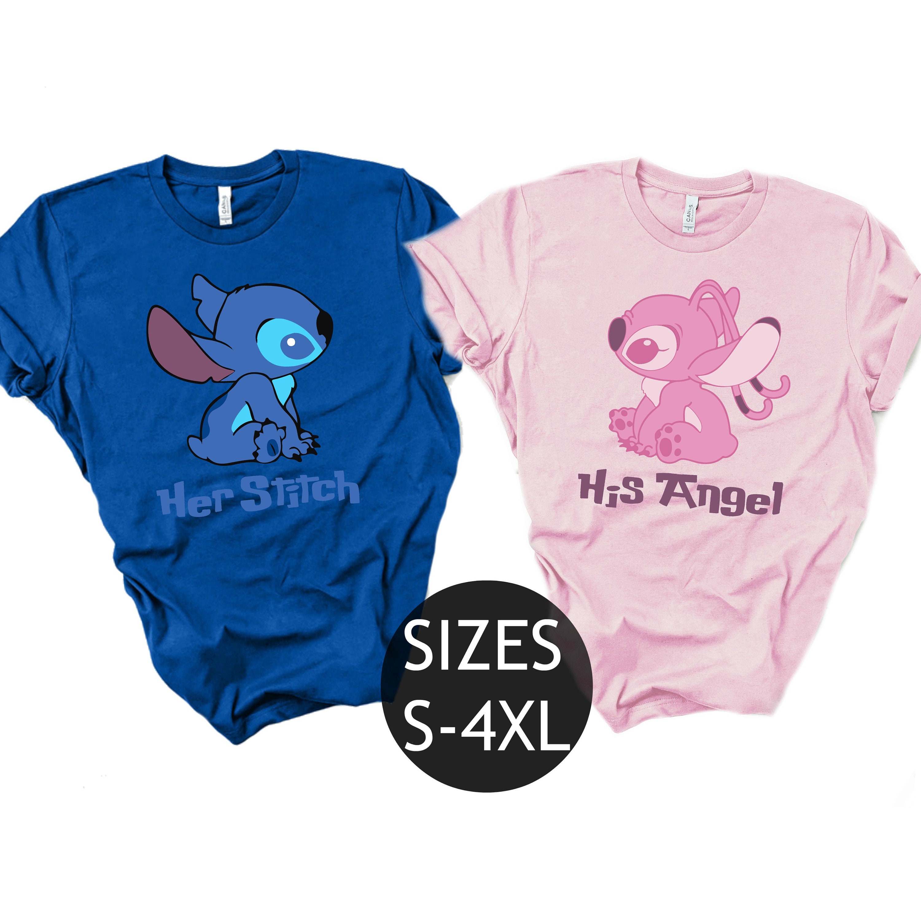 Embroidered Stitch Angel Couple Lilo & Stitch Matching Couple Stitch Disney Stitch  Angel Shirt