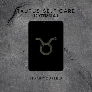 Taurus Self Reflection Journal, Zodiac Journal, Self Care Journal, Digital Journal for IPad, GoodNotes and Notability, Reflection Journal