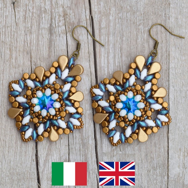 DIY Beading Pattern Pdf ITA/ENG - Maya Earrings Tutorial