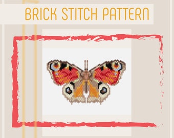 PDF Brick Stitch Pattern ITA/ENG - Peacock Butterfly