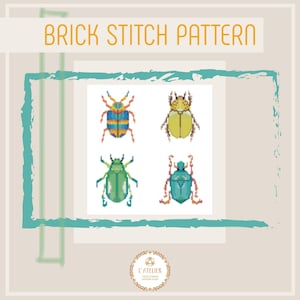 PDF Brick Stitch Pattern ITA/ENG - 4 Beetles