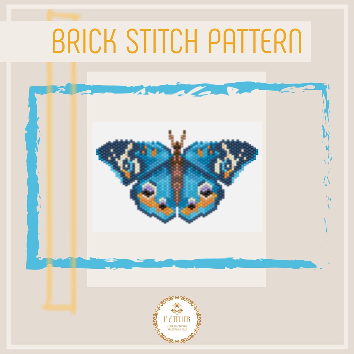 PDF Brick Stitch Pattern ITA/ENG - Butterfly - Etsy