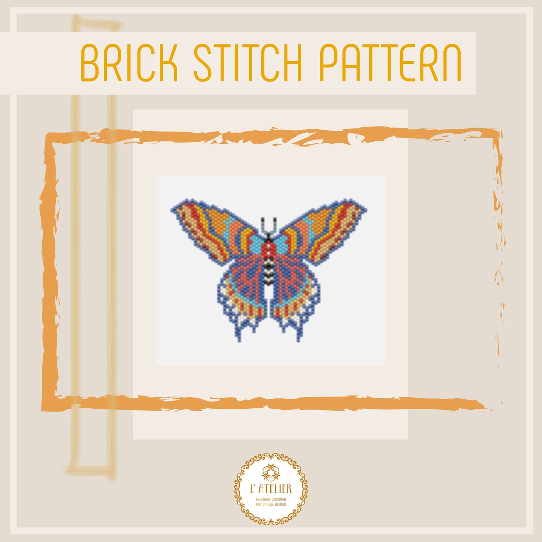 PDF Brick Stitch Pattern ITA/ENG - Butterfly - Etsy