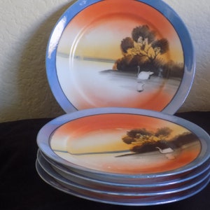 Vintage  Luster ware Made in Japan Salad Plates   Set (5)