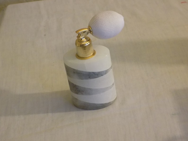 Vintage Stone Perfume Bottle Puff M. Stone, and Correia | Perfume bottles