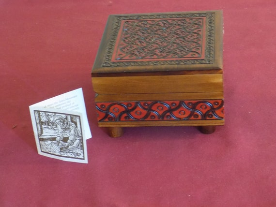 Vintage Linden Wood Box   Poland   Handmade - image 3