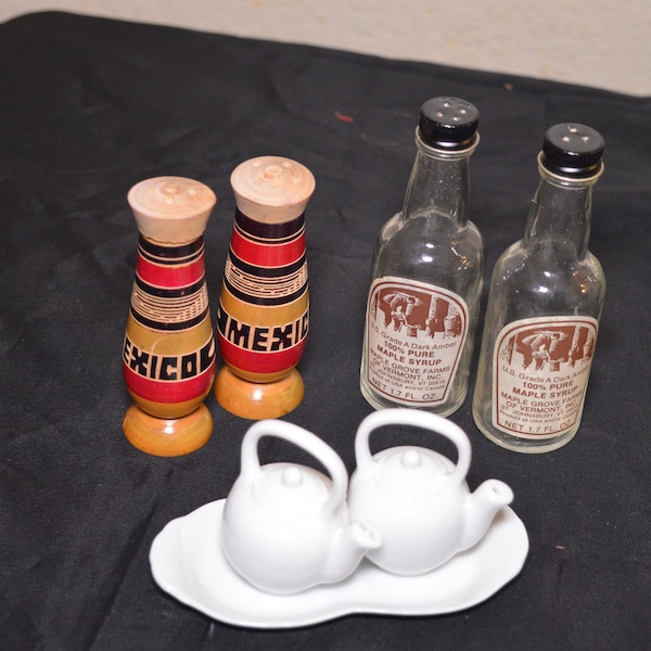 Vintage Salt and Pepper Shakers   Three Sets