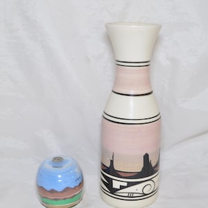 Vintage Navajo Vase by Julia   11&quot; x 4&quot; x 4&quot;    and South Western Paperweight