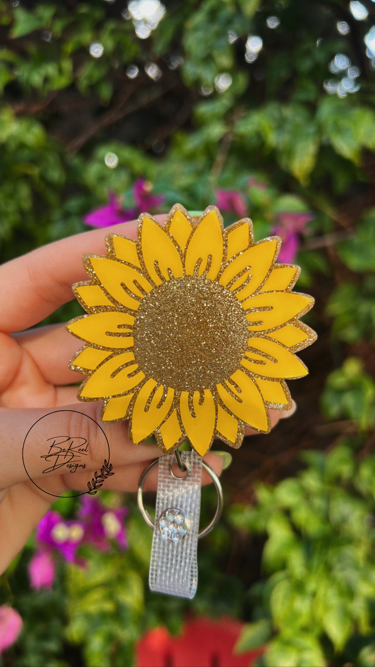 Sunflower Rn Badge Reel 