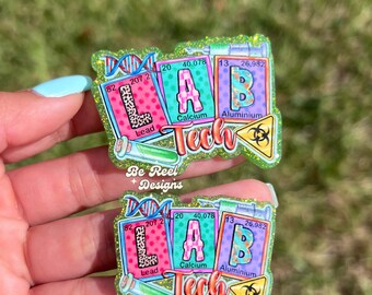 Lab Tech Periodic Table Badge Reel, Heavy Duty