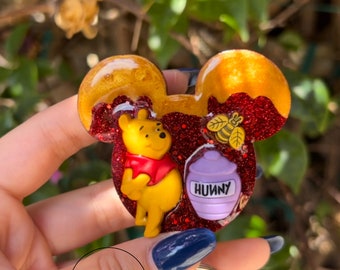 Pooh badge reel, Winnie the Pooh Heavy duty nurse badge holder, Interchangeagle Badge Reel