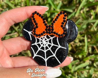 Spiderweb Halloween Badge Reel, Heavy duty nurse badge holder