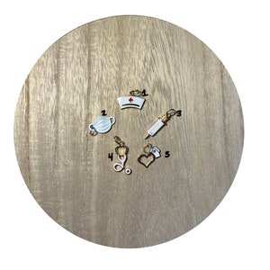 Nurse Badge Reel Charms, Space man space ship Reel add ons, Badge reel keychain pendant