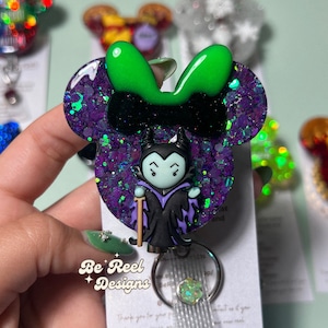 Maleficent badge reel, Heavy duty nurse badge holder, Interchangeagle Badge Reel