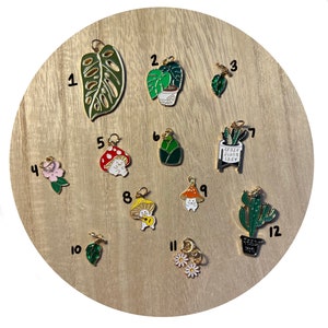 Plant and Butterfly Badge Reel Charms, Reel add ons, Badge reel keychain pendant