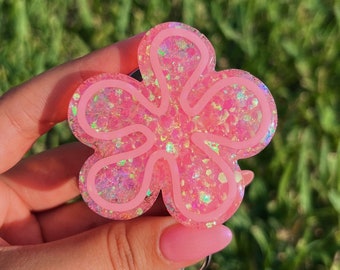 Flower Sky badge holder, Mental Breakdown Badge Reel, Customizable