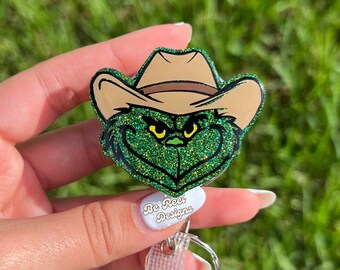 Mean One Cowboy Badge Reel, Nurse ID Holder