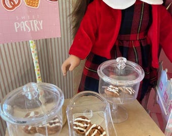 Poppenhuis miniatuur kaneelbroodjes, schaal 1:3, handgemaakt kleivoedsel