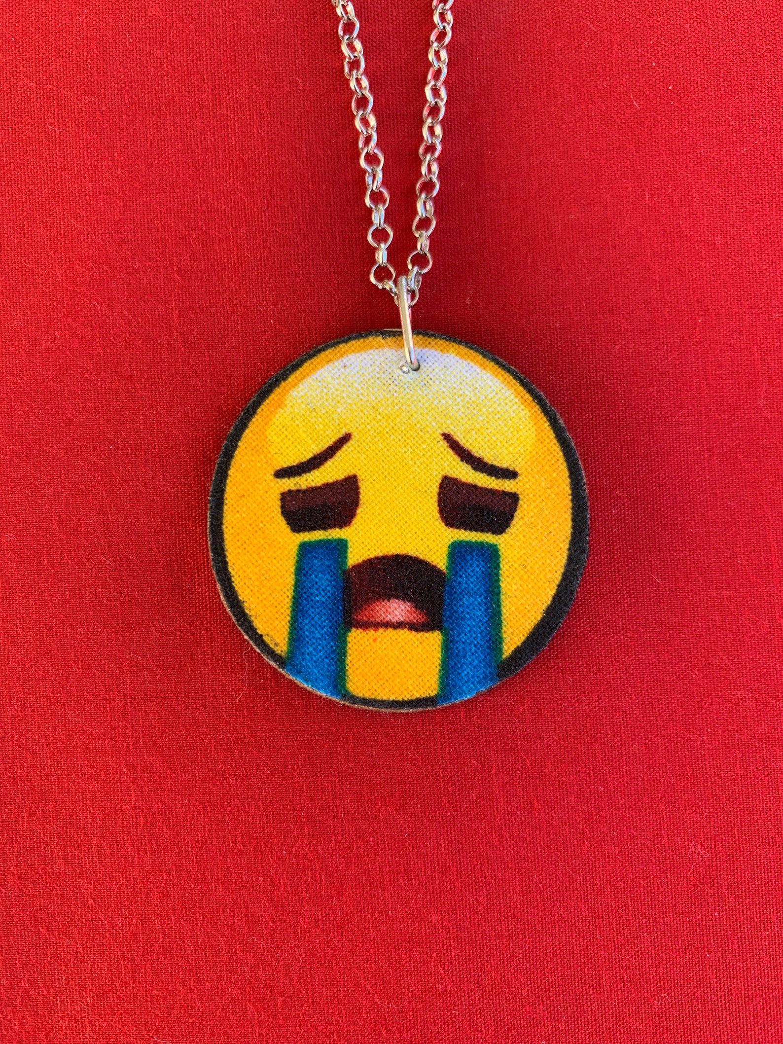 Collar Emoji Reversible Feliz y triste Etsy