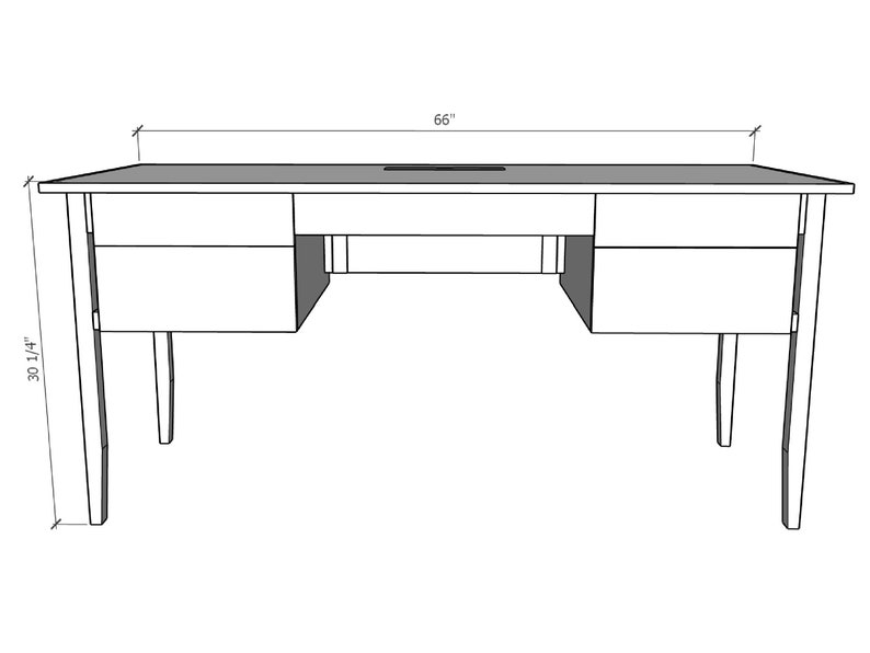 Desk With Drawers Plans Printable PDF Woodworking Plans Etsy