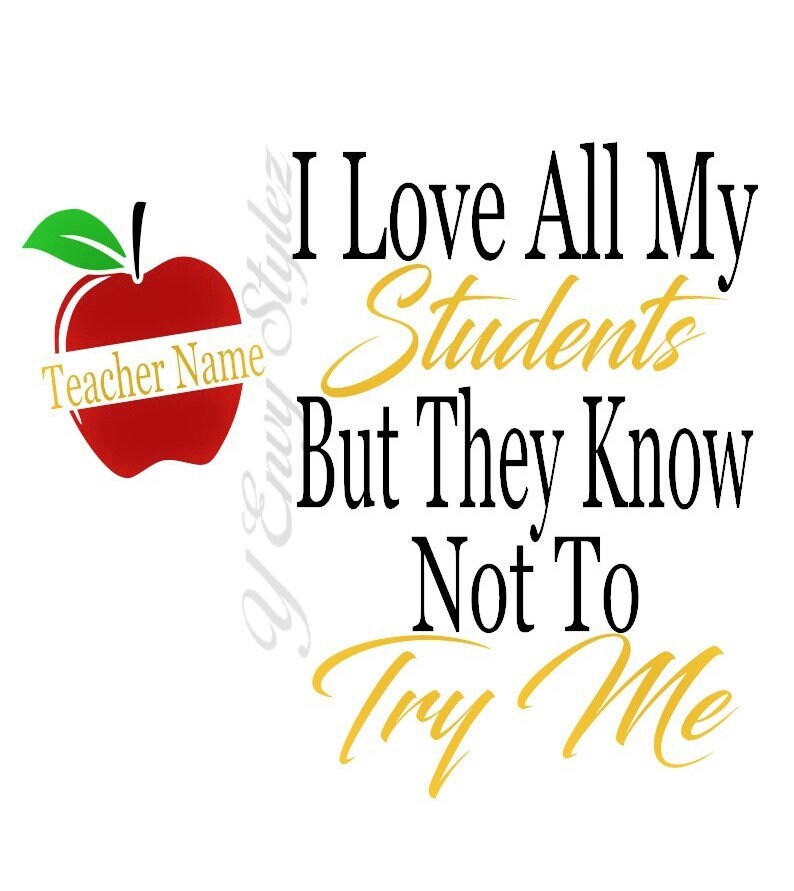 Personalized Teacher Edition Thou Shall Not Try Me Etsy