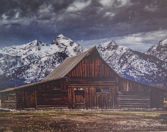 MAKE AN OFFER! T.A. Moulton Barn on Mormon Row - Grand Teton National Park, Wyoming; scenic & historic canvas wall art