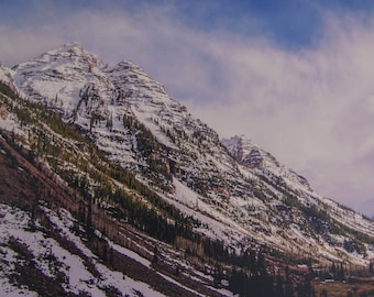 MAKE AN OFFER! Maroon Bells Wilderness - snowy Colorado mountains, famous mountains, perfect for mountain lovers; canvas wall art