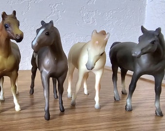 Vintage Assorted Stablemates from the late 90's - Arabian and Quarter Horse Stallion, Arabian and Thoroughbred Mare; good condtion!