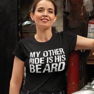 My other ride, is his beard, motorcyclist shirt, motorcyclist gift, motorcycle shirt, bike rider shirt, gifts for rider, funny motorcycle