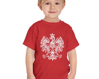 Polish Eagle Toddler Shirt, Poland Heritage Kids Tee, Polska Eagle Design, Polish Pride Gift for Boys and Girls, Family Heritage Top